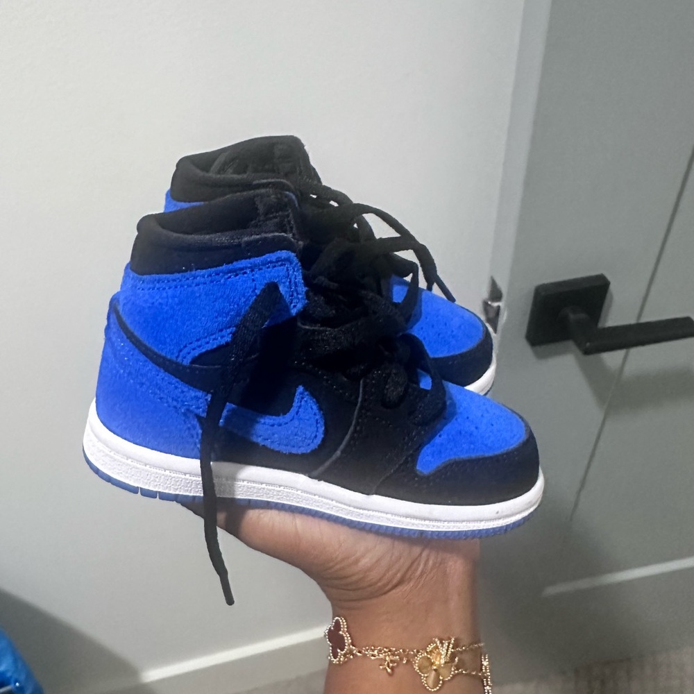 Satin royal blue Jordan 1s